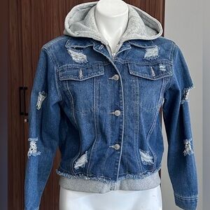 Thrill Jacket trill denim distressed Size SMALL